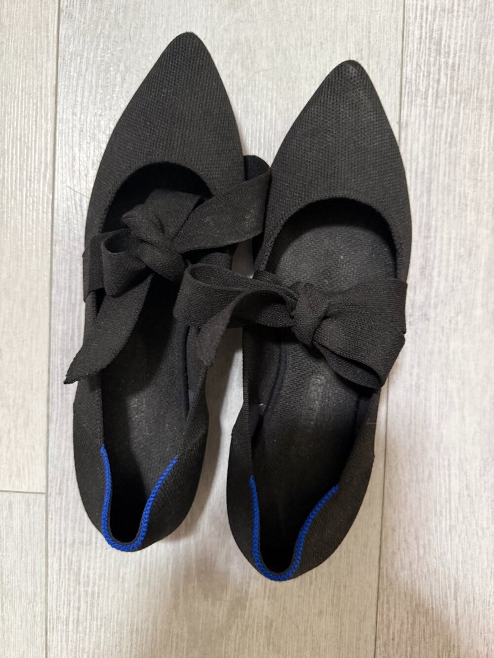 Rothys Black Tie Shoes - Size 8.5